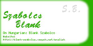 szabolcs blank business card